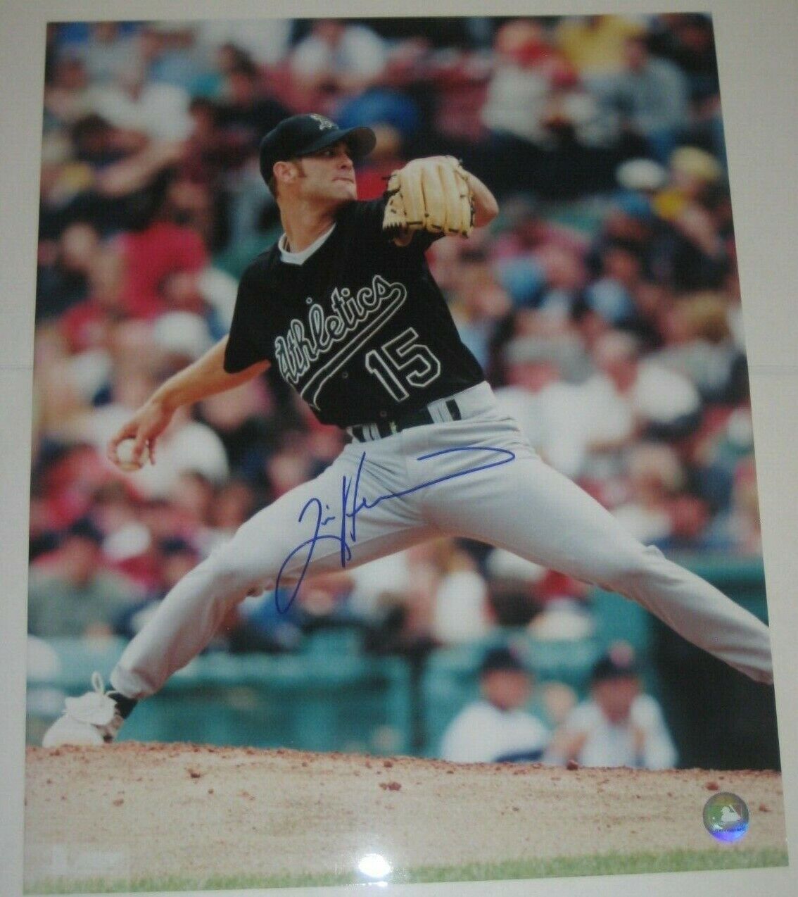 TIM HUDSON Signed Oakland ATHLETICS 16x20 Photo Poster painting w/ COA