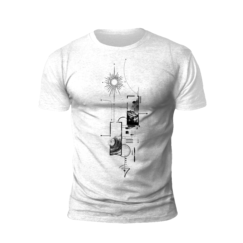 Circuitry Sun: The Fusion of Nature and Technology T-shirt