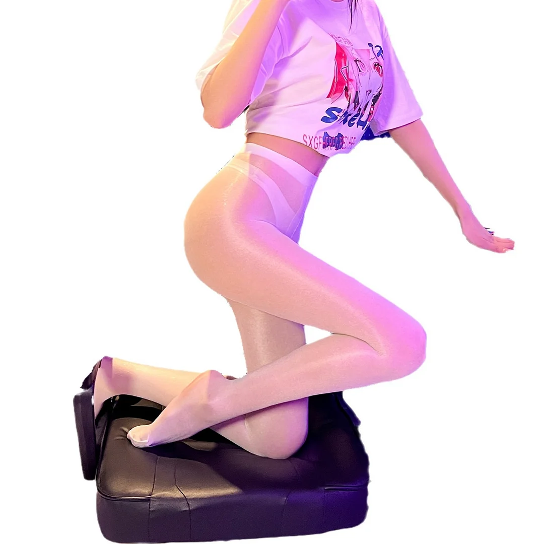 Uveng Tiffie Oil Socks Bright Steel Stockings Leg Artifact Reflective Ultra-Thin Anti-Stuck Stockings Horse Oil Socks High Quality Stockings