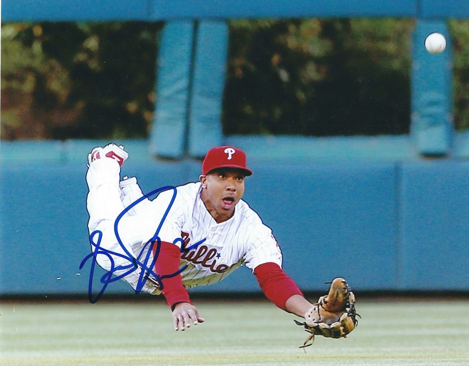 Autographed 8x10 BEN REVERE Philadelphia Phillies Photo Poster painting - COA