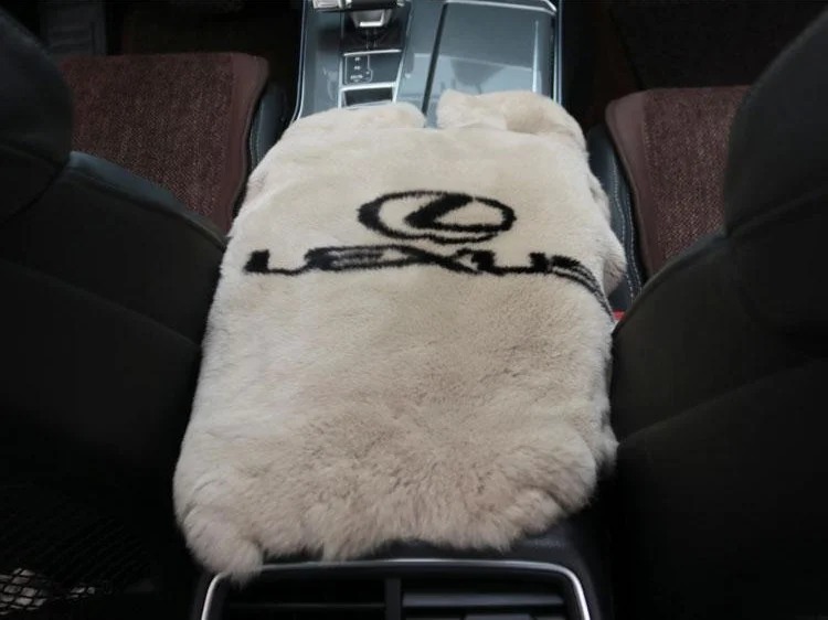 Fur armrest pads for high-end cars