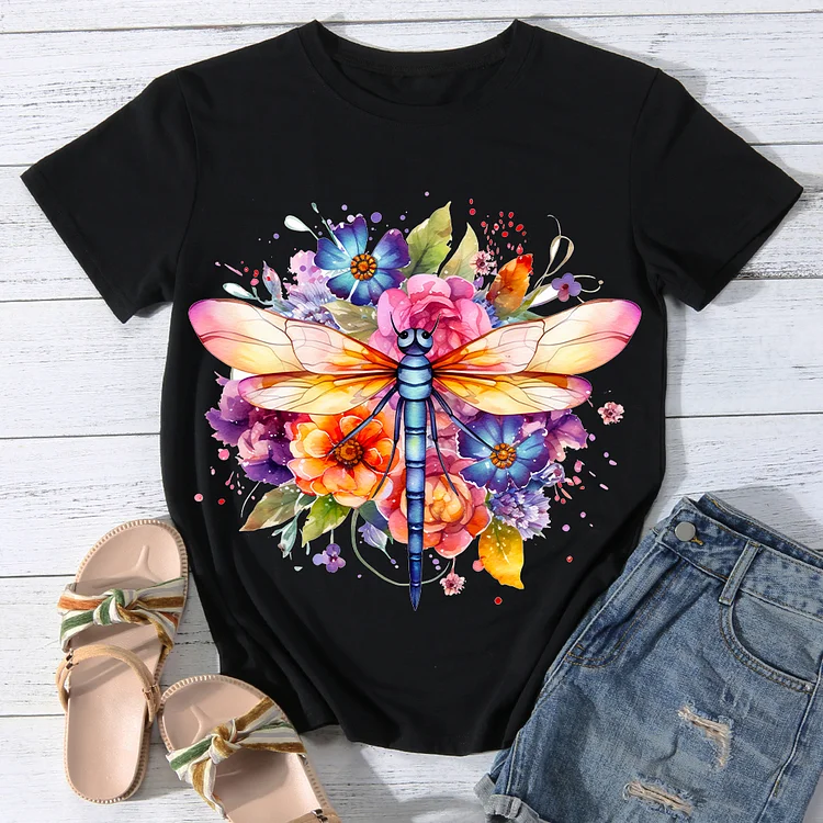 Resolute Dragonfly Women Round Neck T-shirt - BSTCA0068