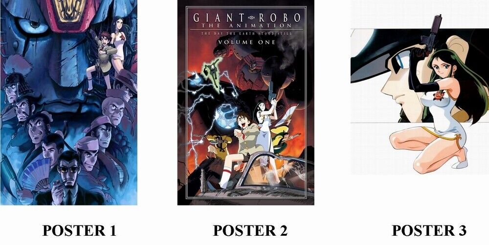 GIANT ROBO - ANIME - 3 Photo Poster painting POSTERS - QUALITY INSERTS FOR FRAMING