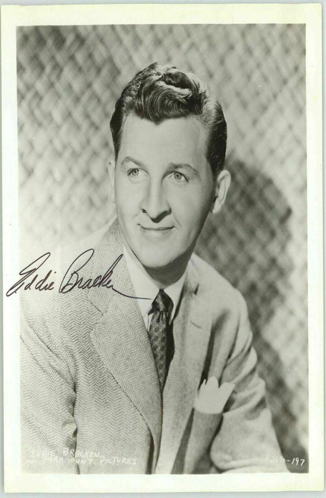 EDDIE BRACKEN, WALLY WORLD DECEASED SIGNED 8X10 JSA AUTHENTICATED COA #P41559