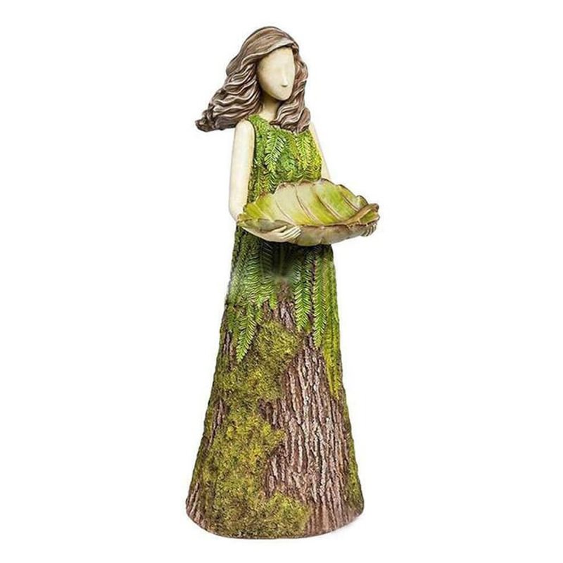 sherwood fern fairy statuary with bird feeder