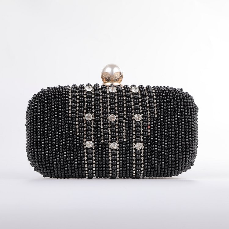 Black Pearl Beaded Evening Bag BAG017