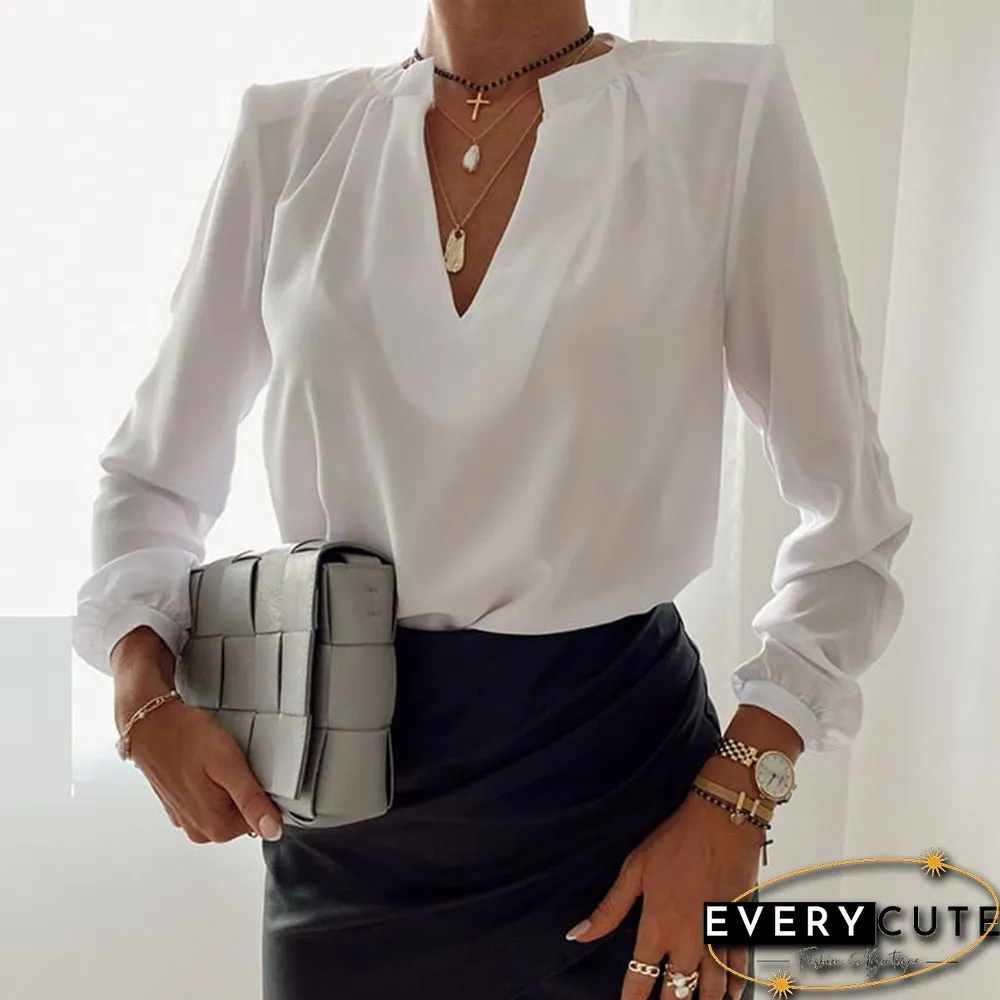 Elegant Print Ruffle Buttons Shirt Blouse Women Neck Pullover Tops Blusa Spring Autumn