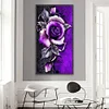 Diamond Painting - DIY Full Round Drill Purple Rose(85*45 CM)