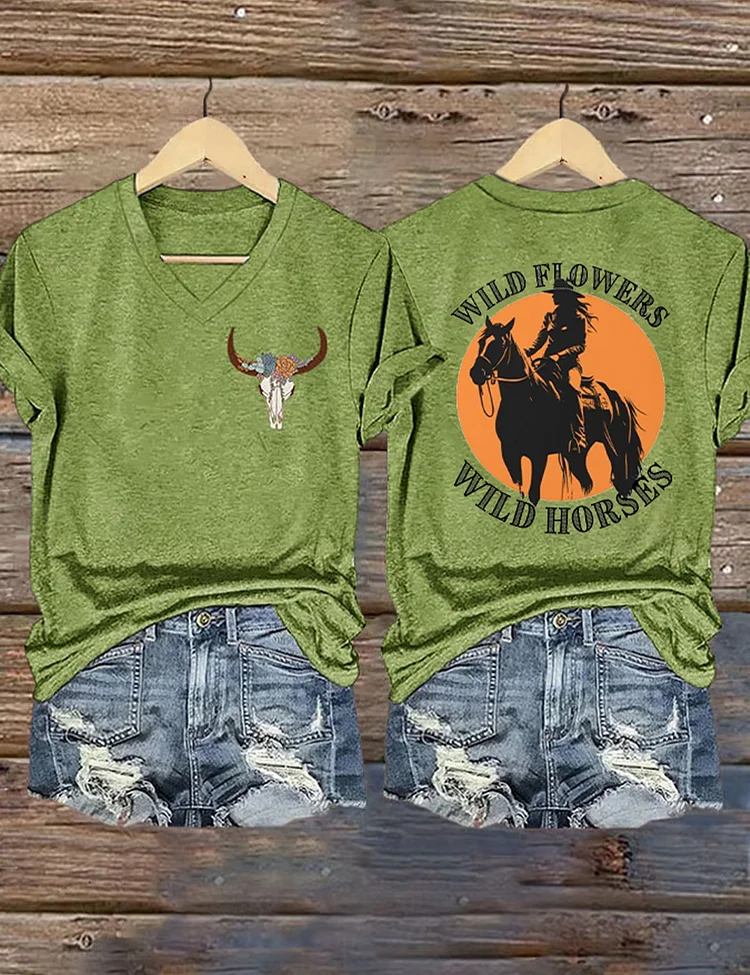 Wild Flowers Wild Horses T-Shirt