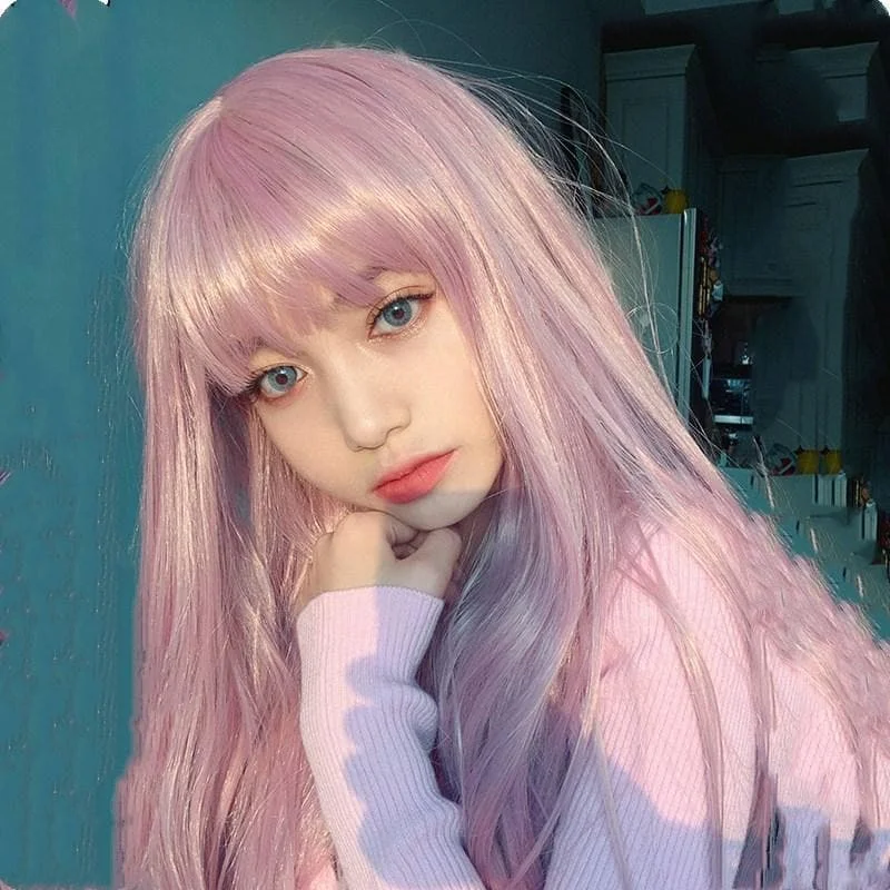 Sweet Cute Pink Purple Kawaii Lolita Wig SS1959