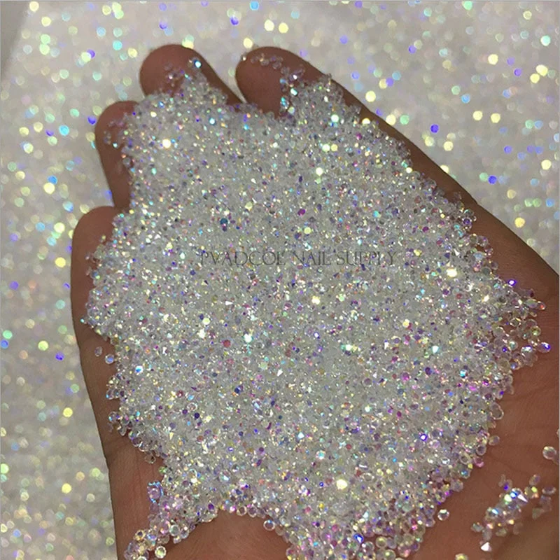 Glass Crystals Pixie Nail Art Rhinestone Micro Caviar Beads Manicure Decoration 3D Nails Mini Rhinestones-Nail Inspo