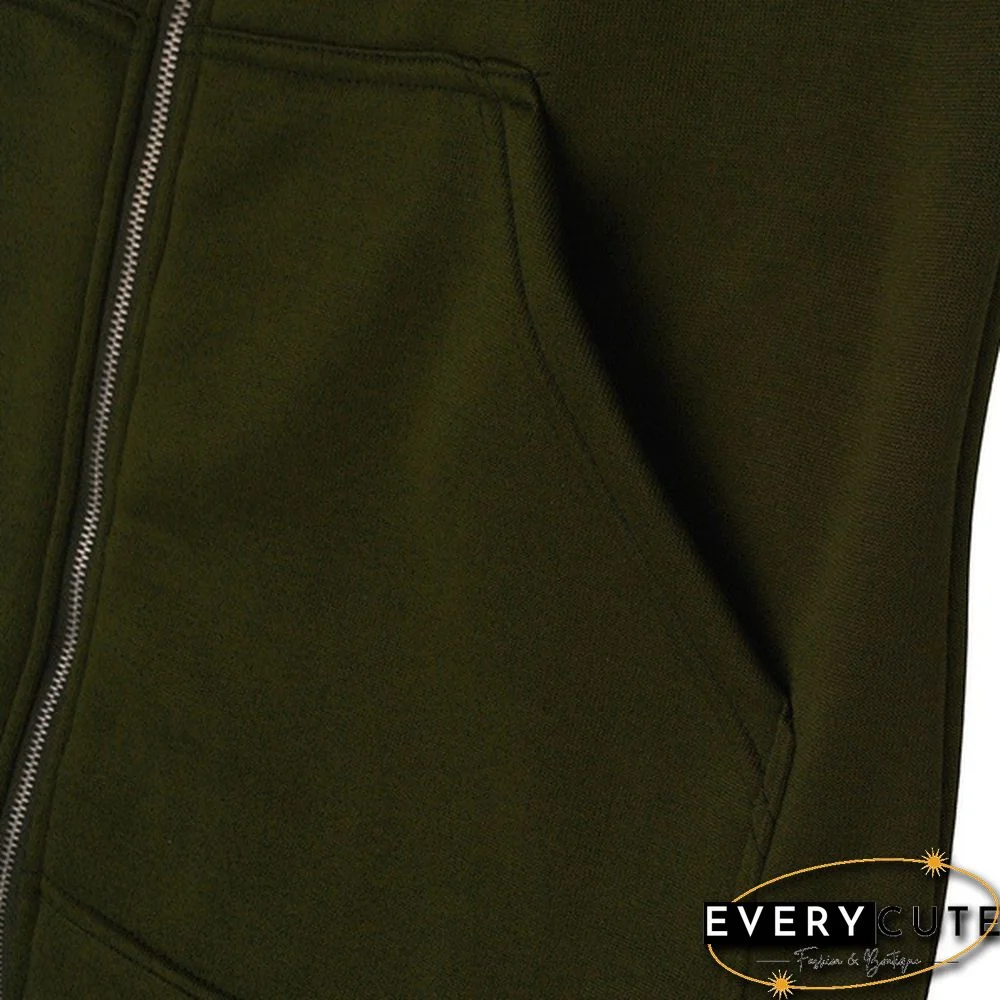 12 Colors New Autumn And Winter Women's Hooded Sweater Thick Long-Sleeved Jacket Casual Zipper Cardigan Loose Coat