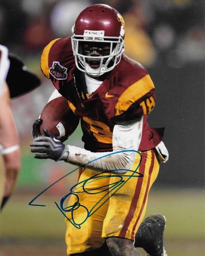 *DAMIAN WILLIAMS*SIGNED*AUTOGRAPHED*Photo Poster painting*USC*TROJANS*FOOTBALL*COA*8 X 10