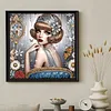 Noble femme en argent, forme sp&eacute;ciale 5d bricolage, diamants partiels, peintures d&rsquo;art de pierres pr&eacute;cieuses pour adultes d&eacute;butants, d&eacute;coration int&eacute;ri
