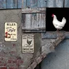 2pcs - Funny Chicken Lady - Vintage Metal Signs(8*12Inch/12*16Inch) - Chicken
