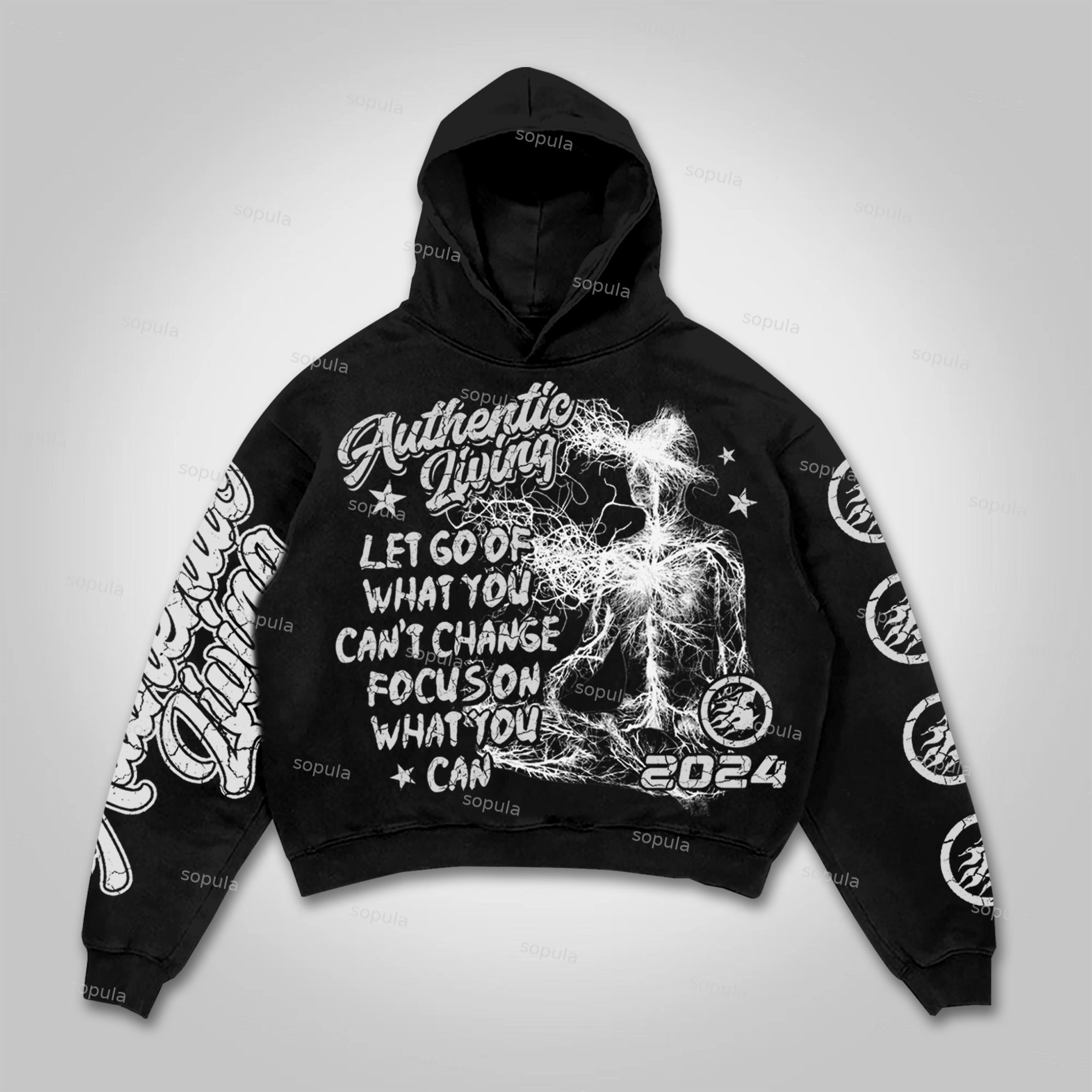 Men's Real Wise Vintage Graphic Cotton Hoodie