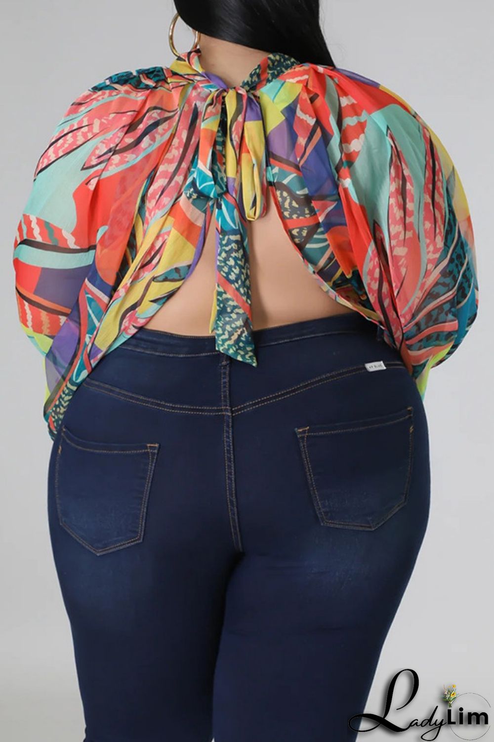 Pink Casual Print Patchwork Turtleneck Plus Size Tops