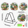 4PCS Diamond Painting Coasters Kit with Holder for Dining Table (Flower Basket)