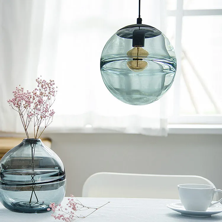 Minimalist Orb Clear Glass Pendant Light