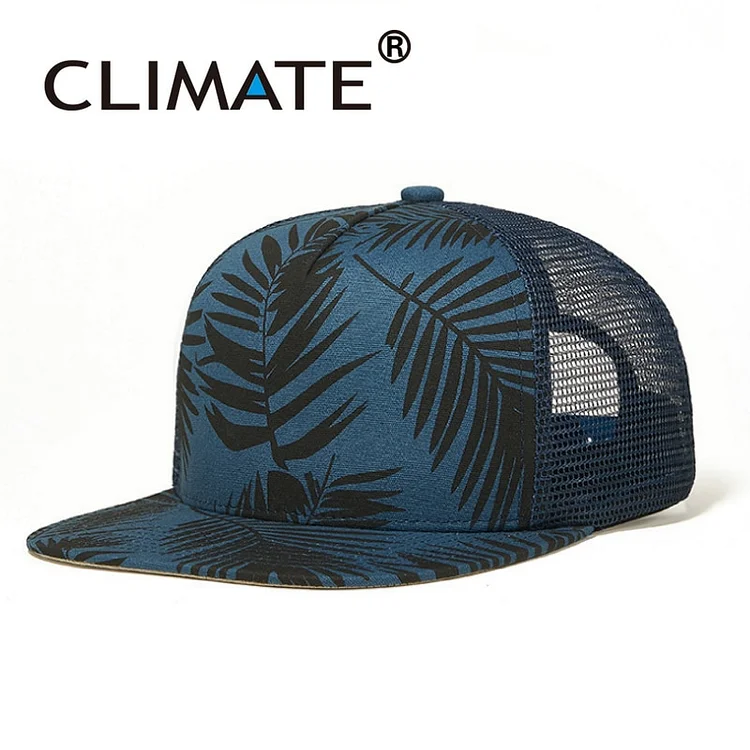 CLIMATE Cool Seaside Snapback Cap Mesh Cool Summer Hiphop CapSummer Beach Skateboard Street Style Cap for man Women