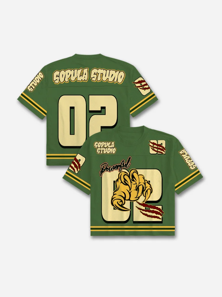 Eagle Claw No.02 Print Blokecore Mesh Football Jersey T-shirt