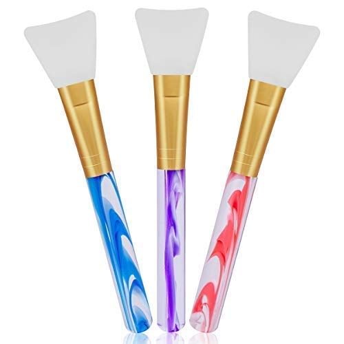 3pcs Silicone Face Mask Brushes, Flexible Facial Mud Mask Applicator Brush, Hairless Moisturizers Applicator Tools