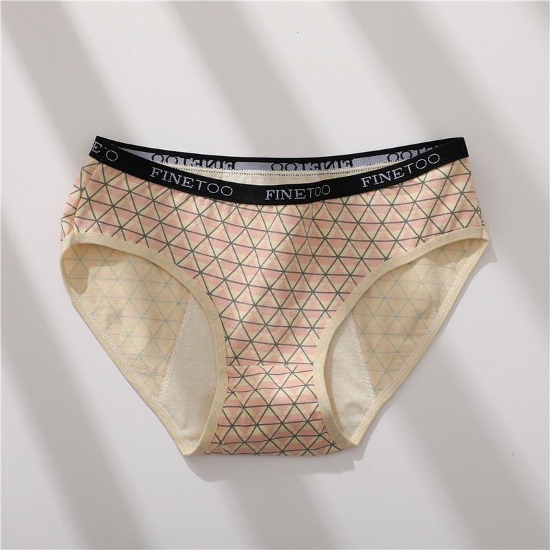 FINETOO Women's Cotton Panties Ladies Underwear Breathable Lingerie Sexy Leak Proof Menstrual Comfort Female Briefs M-3XL