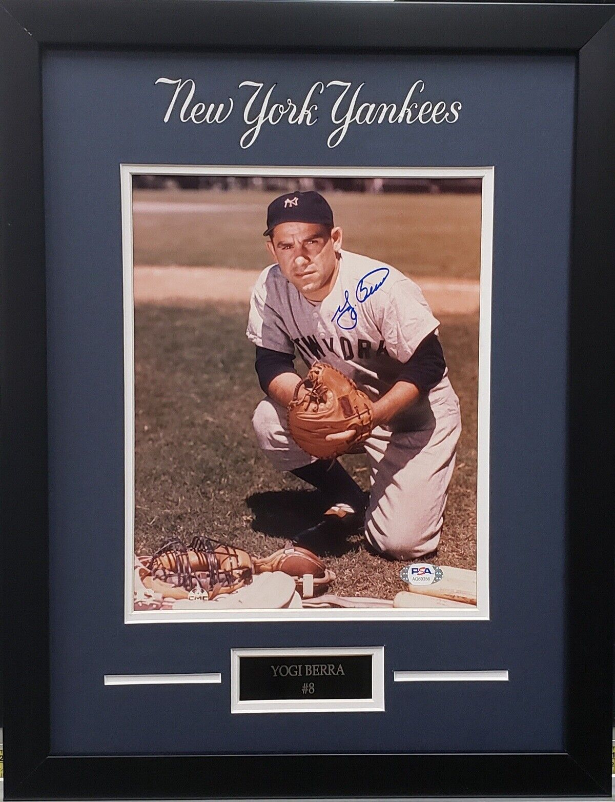 Yogi Berra autographed signed 8x10 Photo Poster painting framed MLB New York Yankees PSA COA