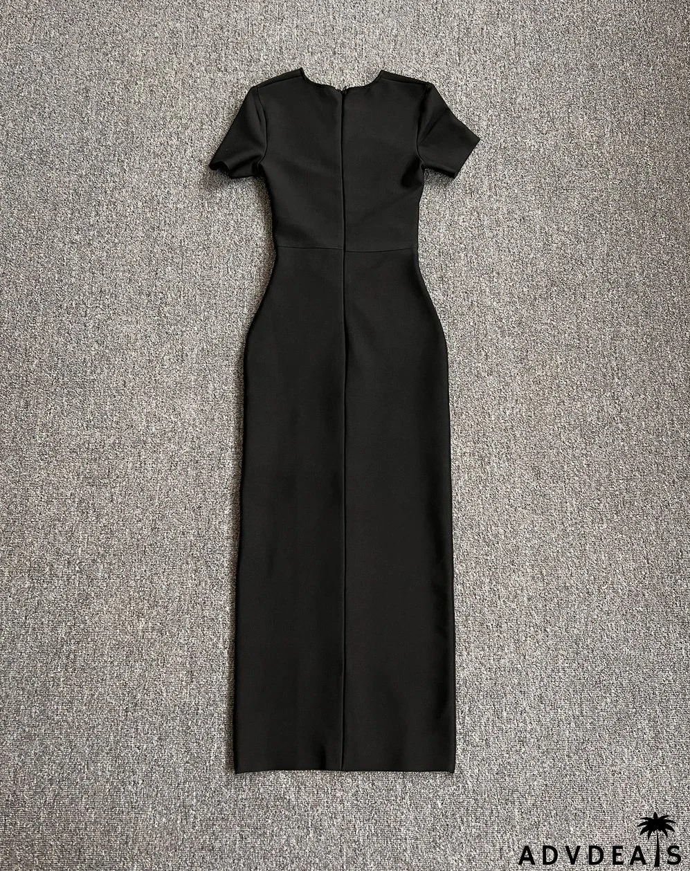 Women's Summer Metallic Sexy And Elegant Long Slim-Fitting Short-Sleeved Bandage Dress