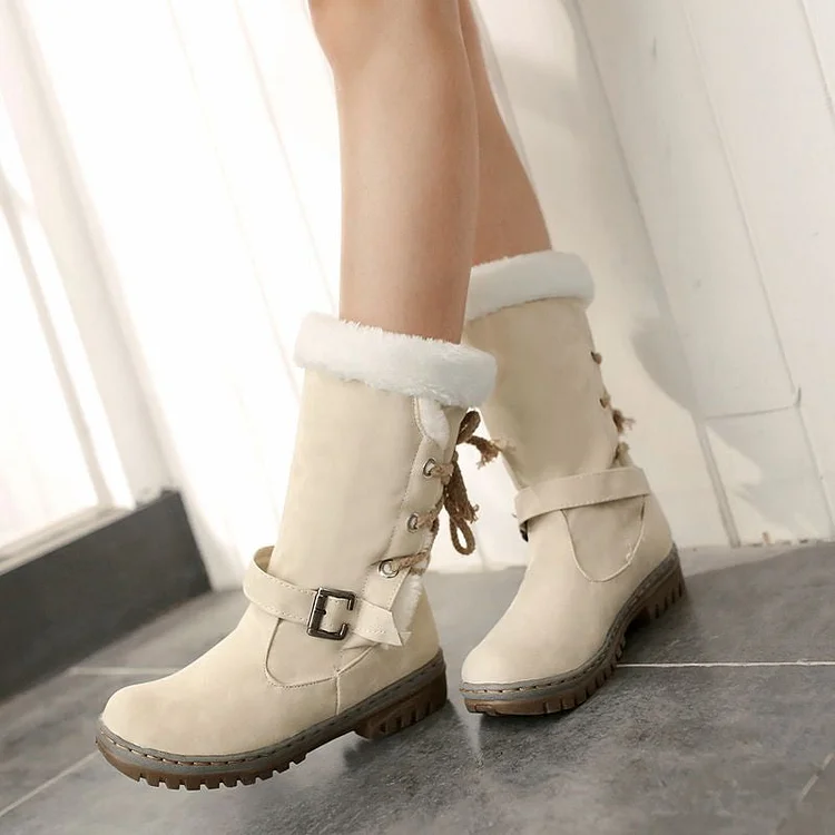 Women Mid-Calf Comfortable Warm Fur Winter Boots