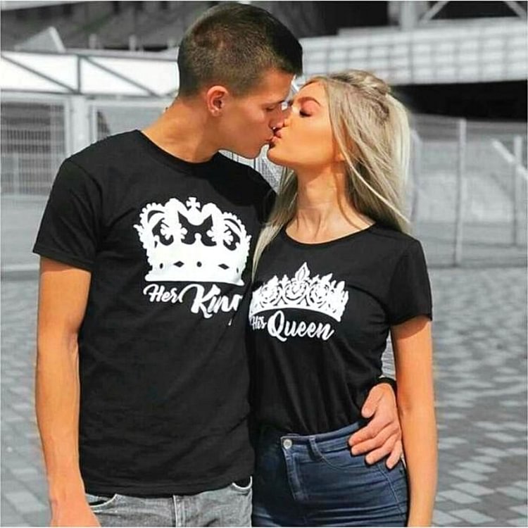 His Queen & Her King Black Shirts2 in 1
