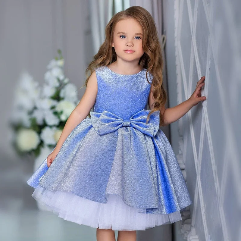 Girls Christmas Princess Party Dress Tutu Elegant Birthday Wedding Children Dresses New Year Evening Gown Kids Flower Vestidos