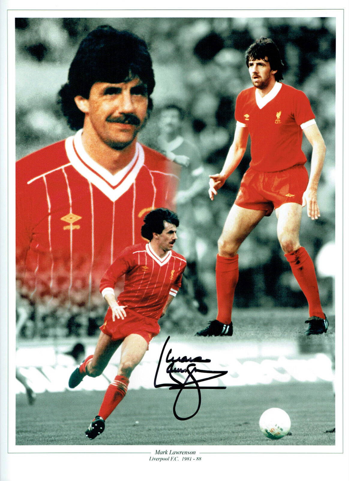 Mark LAWRENSON Liverpool Signed Autograph 16x12 Montage Photo Poster painting AFTAL COA