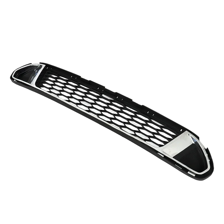 SEBLAFF Lower Grille and Chrome Molding Trim Assembly Black Grill Replacement for 2010 2011 2012 Fusion