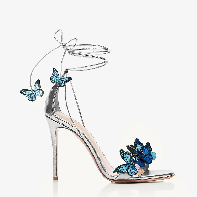 80mm/100mm Women's High Heels Butterfly Straps Party  Sandals VOCOSI VOCOSI