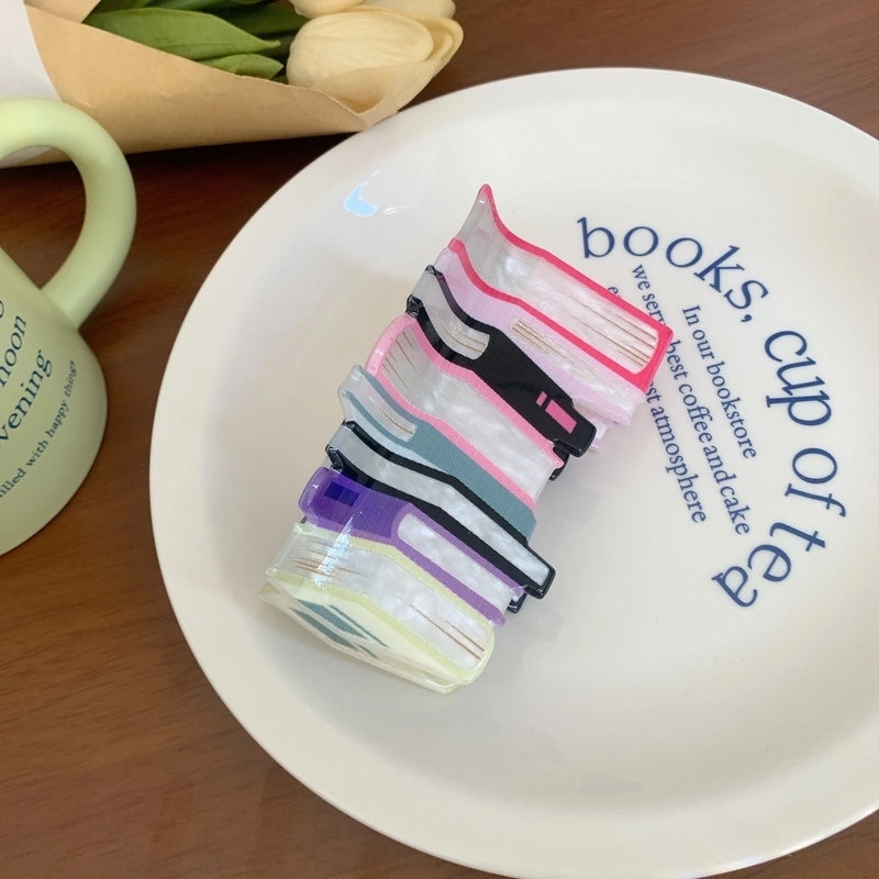 Women’s Casual Minimalist Streetwear Book Acetic Acid Sheets Hair Claws