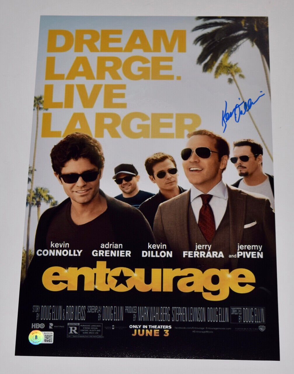 Kevin Dillon Signed Autographed 11x17 Movie Poster Photo Poster painting Entourage Beckett COA