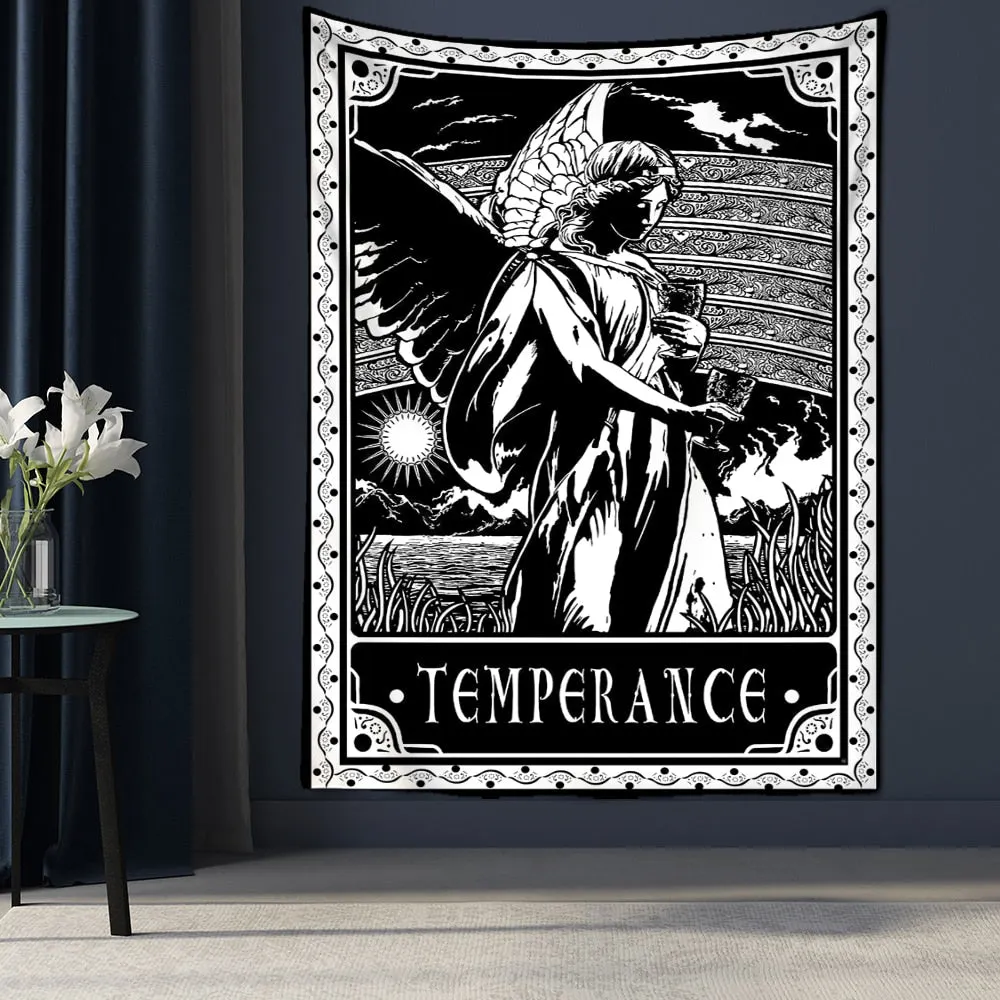 Tarot Card Tapestry Wall Hanging Astrology Divination Bedspread Beach Mat