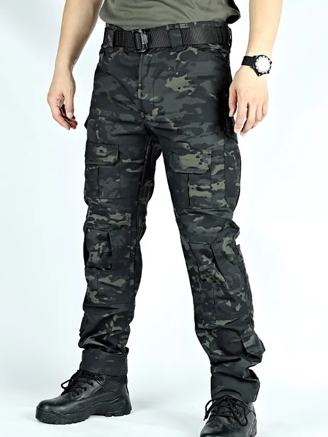 Men's Cargo Pants Pocket Plain Camouflage Comfort Breathable