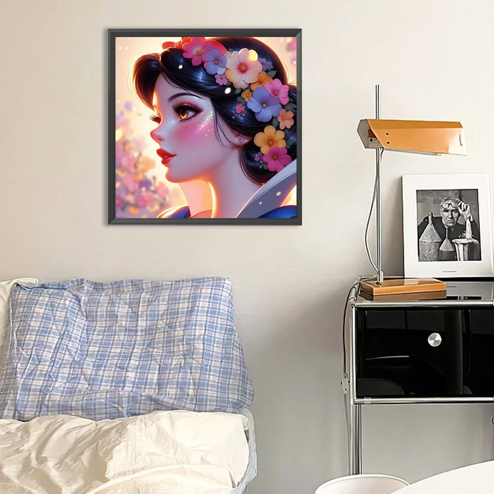 Diamond Painting - Full Round Drill - Mermaid Snow White(Canvas|30*30cm)