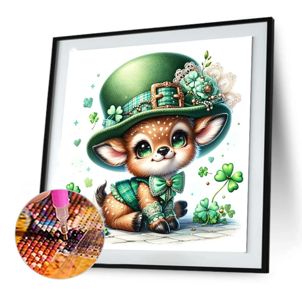 Diamond Painting - Full Round Drill - Lucky Deer(Canvas|30*30cm)