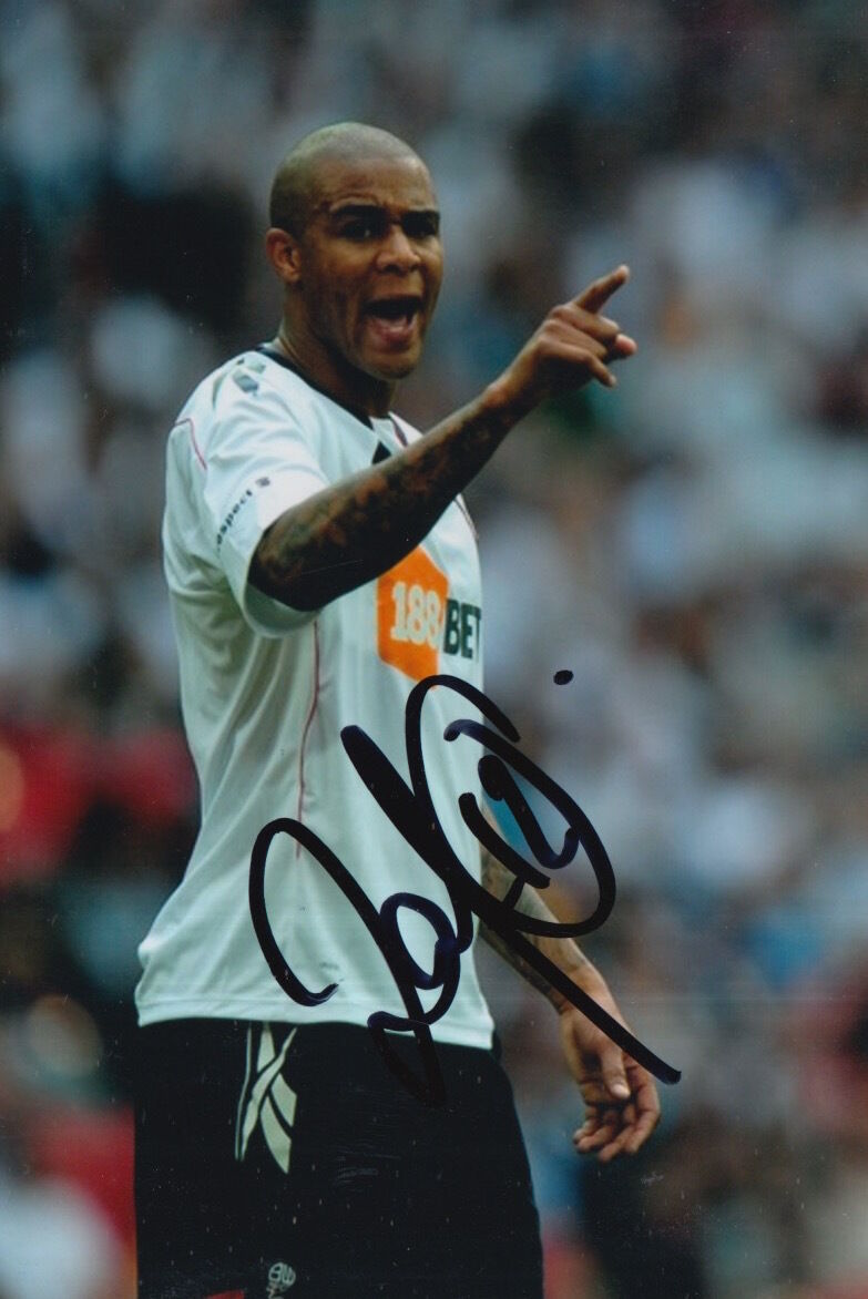 BOLTON WANDERERS HAND SIGNED ZAT KNIGHT 6X4 Photo Poster painting.