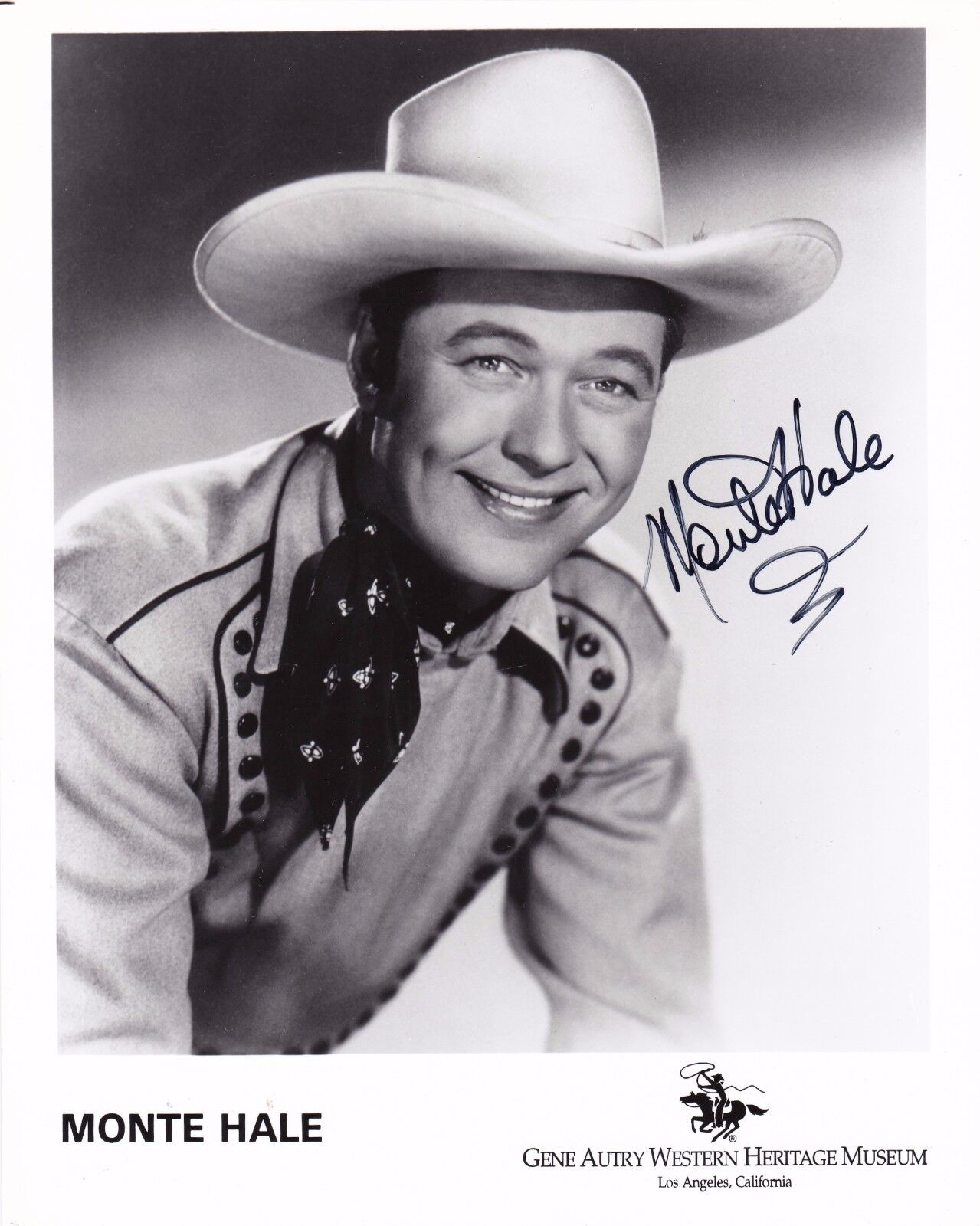 Monte Hale Western Movie & TV Star Signed 8 x 10