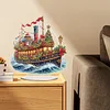 (US Local)Xmas Sailboat DIY Table Top Diamond Painting Desktop Ornaments Kit