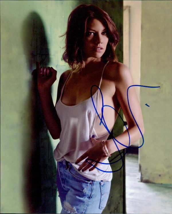 Lauren Cohan signed 8x10 Photo Poster painting in-person