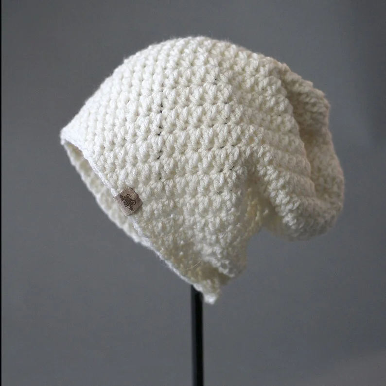 CROCHET PATTERN - Rainer Crochet Slouchy Hat Pattern - Striped Crochet Slouchy Hat Pattern - Easy Crochet Pattern - Striped Crochet Hat