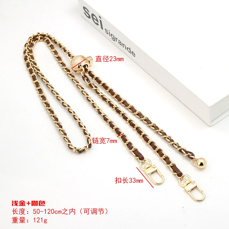 5 Pieces Alloy Solid Color Bag Chain Bag Straps