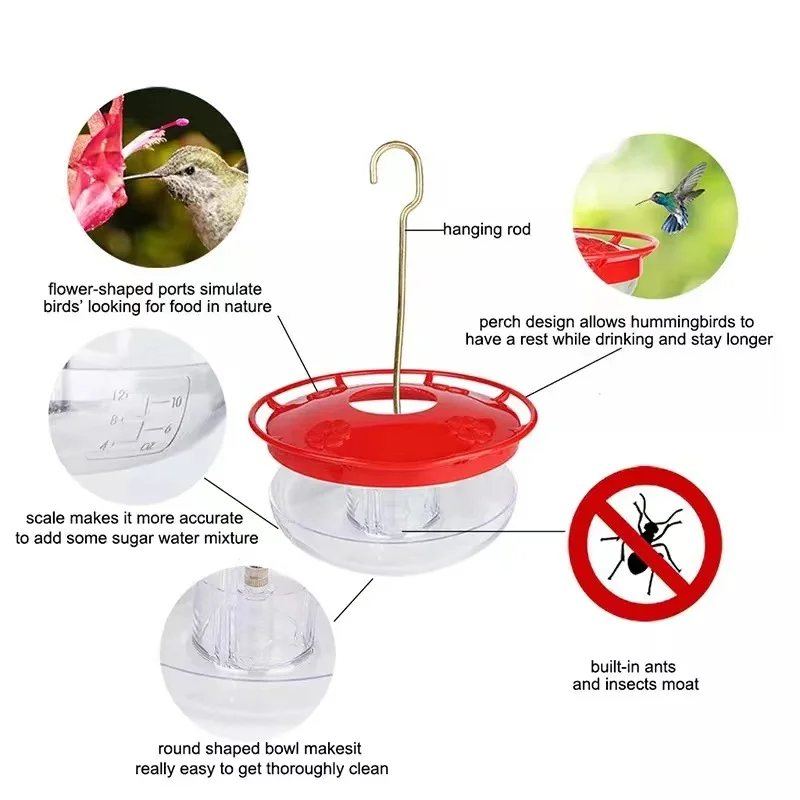 Droll Yankee Hummingbird feeder, 32 oz. capacity