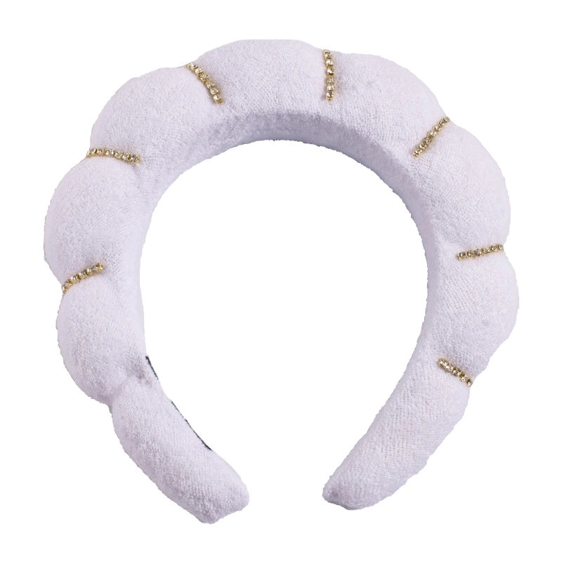 Minimalist Women’s Color Block Towel Velvet Spa Headband