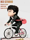 Chibi Ver. Riding Bicycle Kaede Rukawa 2.0 - SLAM DUNK Resin Statue - M3 Studios